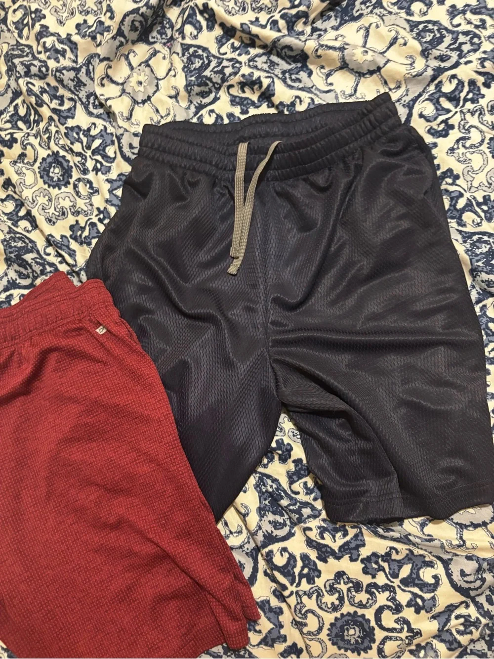 Athletic Works Men's Red and Black Athletic Shorts